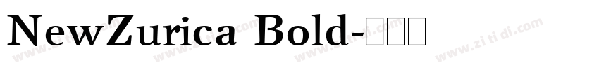 NewZurica Bold字体转换